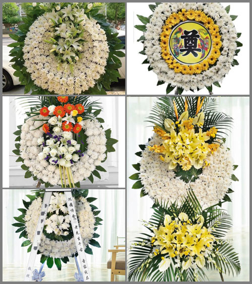 山西阳泉郊区平坦镇赛鱼村花圈速递